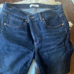 LOFT Blue Straight Leg Jeans with Classic Denim Texture